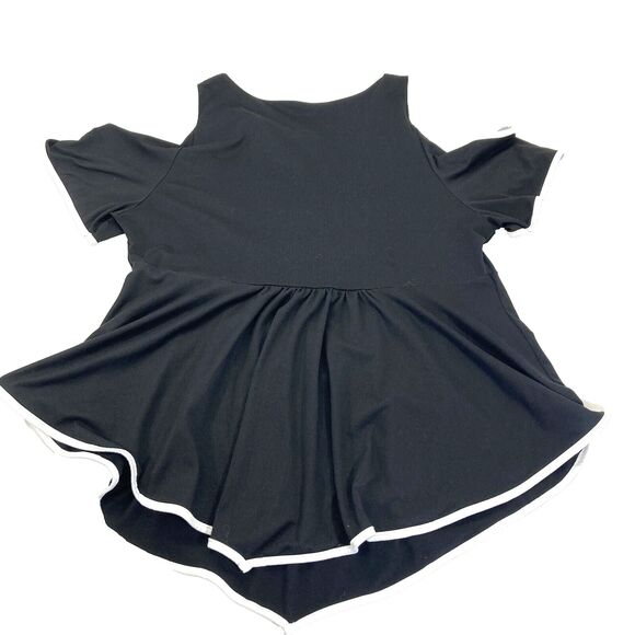 Joress Curve Lace Crochet Cold Shoulder Top 2XL Women Black Whimsigoth Fairy Y2K - Picture 14 of 14